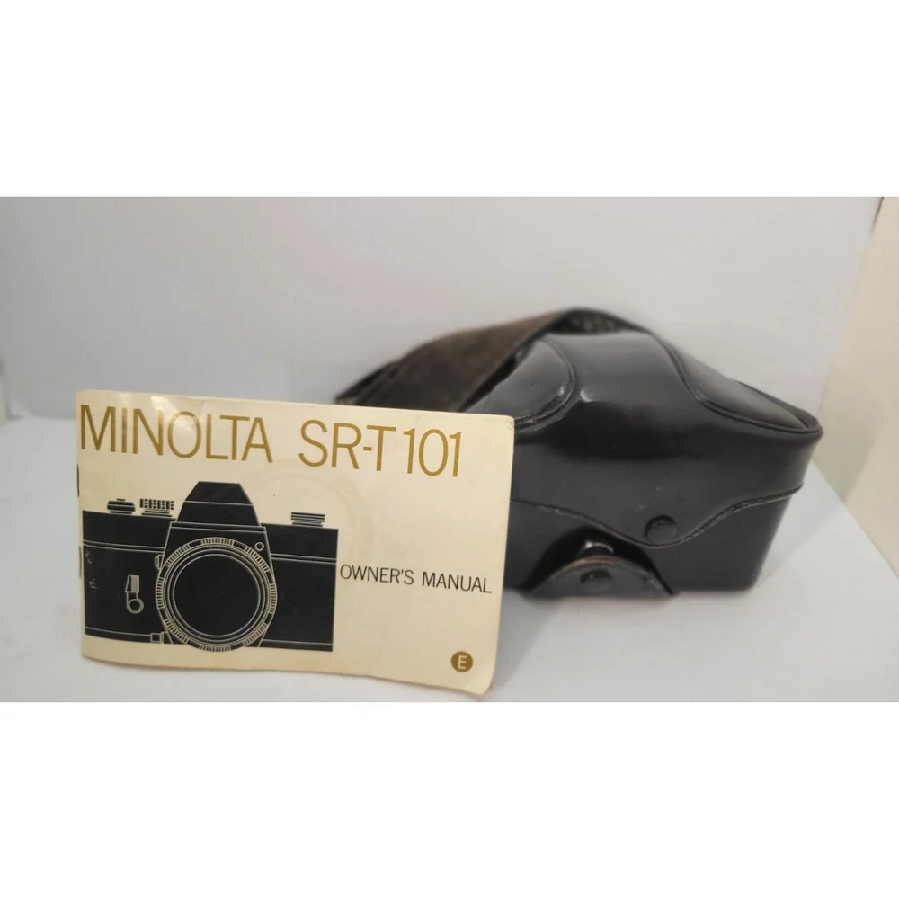 Vintage Minolta SR-T 101 35mm SLR Film Camera Body with Case, Strap & Manual